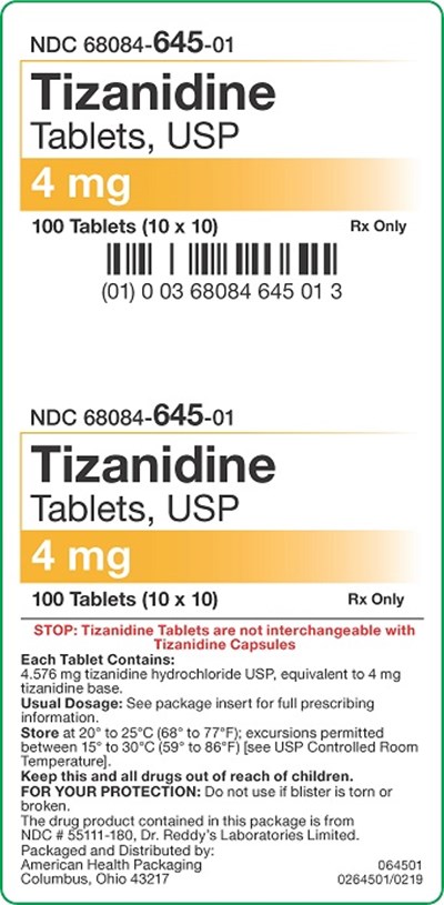 4 mg Tizanidine Tablets Carton